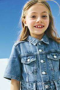 Robe en denim de coton