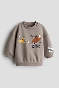 Sweatshirt with Printed Motif