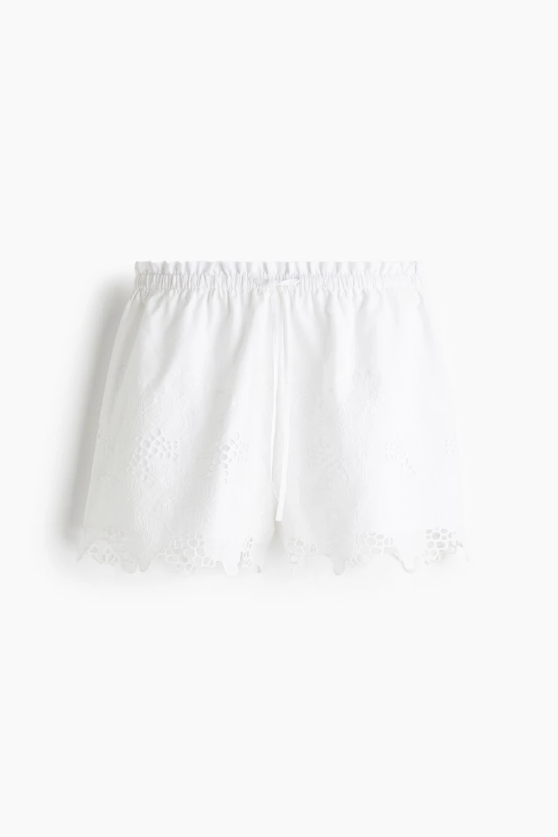 Eyelet-Embroidered Shorts