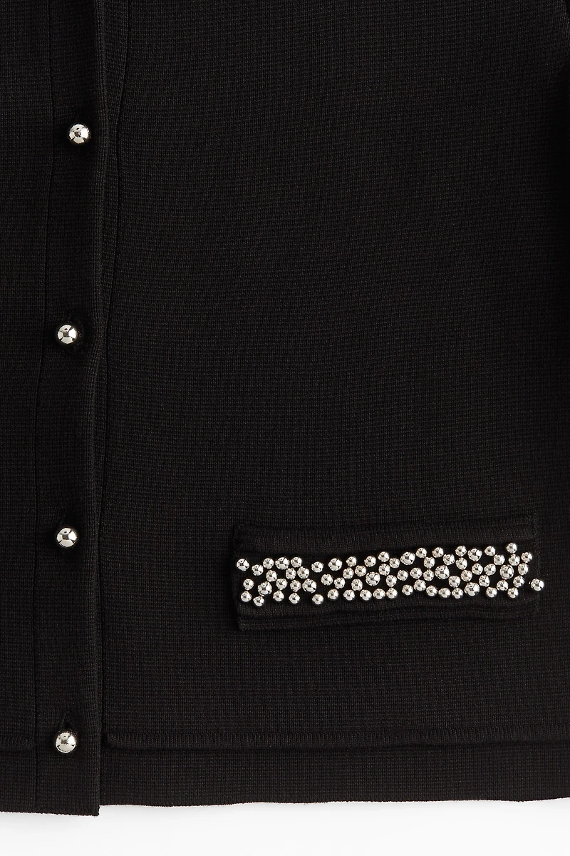 Bead-Embellished Cardigan