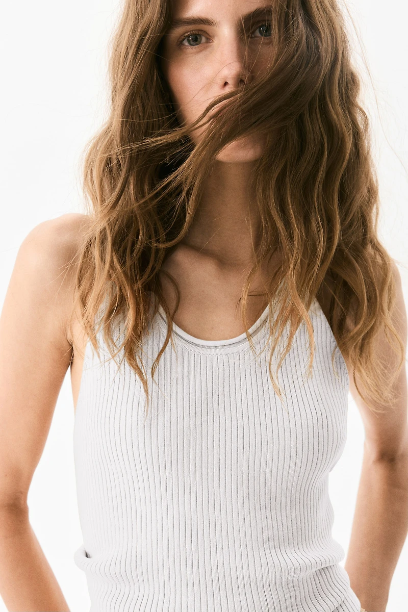 Rib-knit vest top