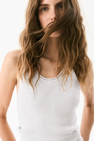 Rib-knit vest top