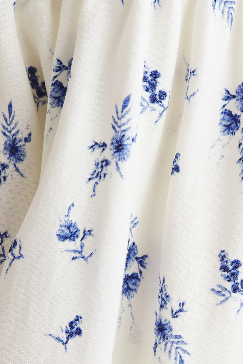 Robe d'allaitement MAMA à manches bouffantes