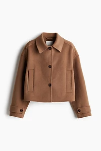 Veste faite à la main en laine mélangée