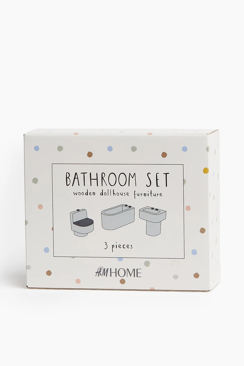 Ensemble de jouets en bois pour maison de poupée