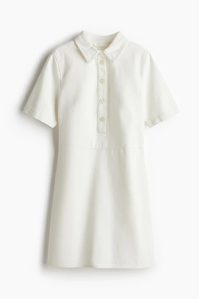 Denim Dress with Collar