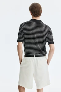 Short décontracté en lin mélangé