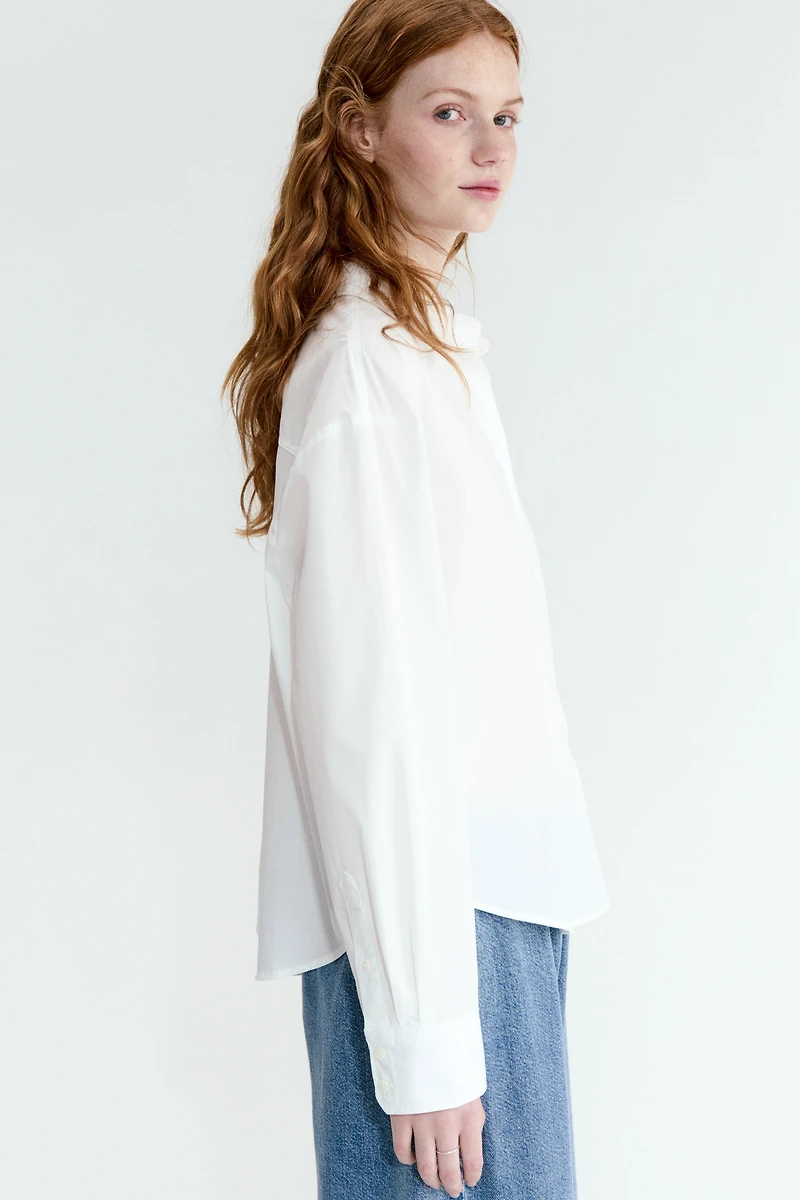 Chemise ample en popeline