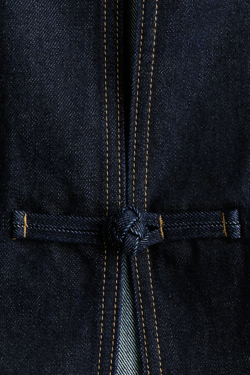 Knot-Button Denim Jacket