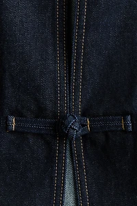 Knot-Button Denim Jacket