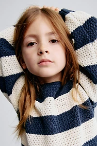 Open-Knit Cotton Sweater