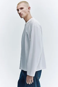 Oversized Long-Sleeved Jersey Shirt