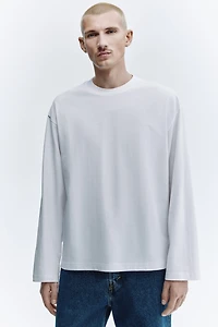 Oversized Long-Sleeved Jersey Shirt