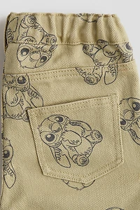 Printed Twill Pants