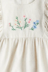Linen-blend Dress