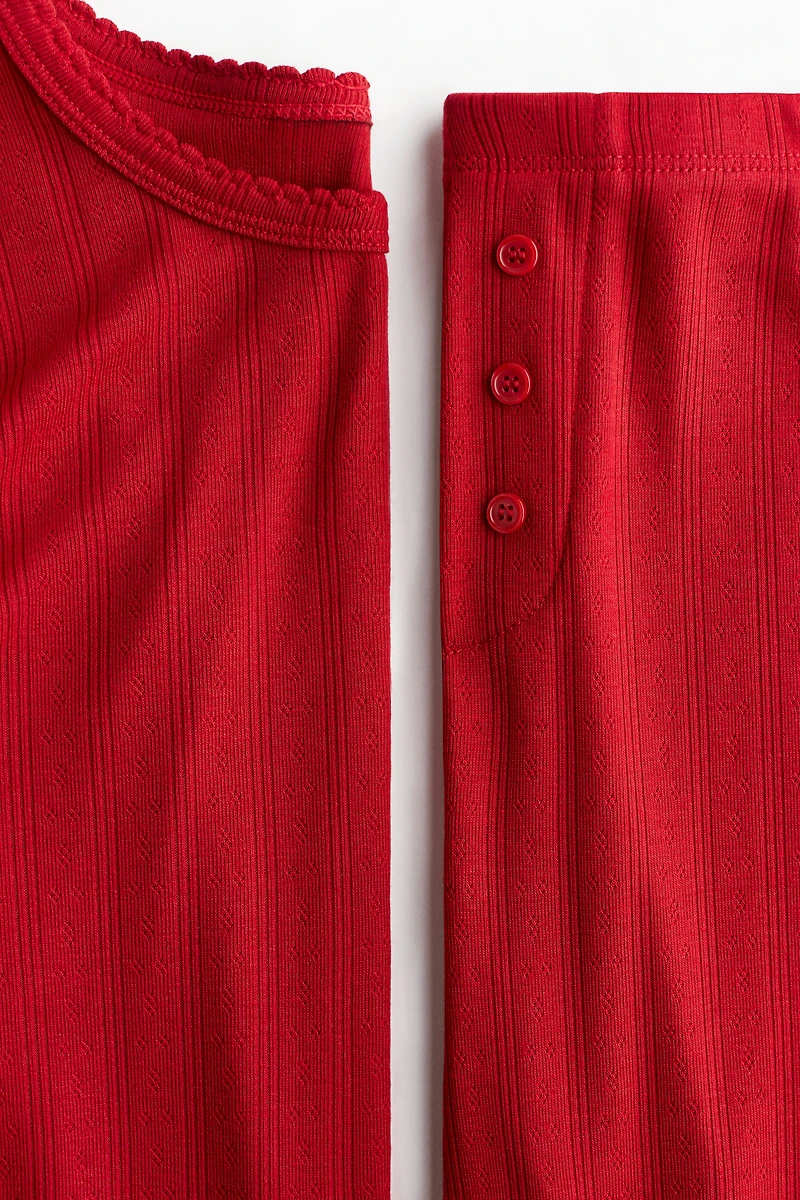 Pyjama en jersey pointelle