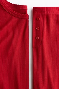 Pyjama en jersey pointelle