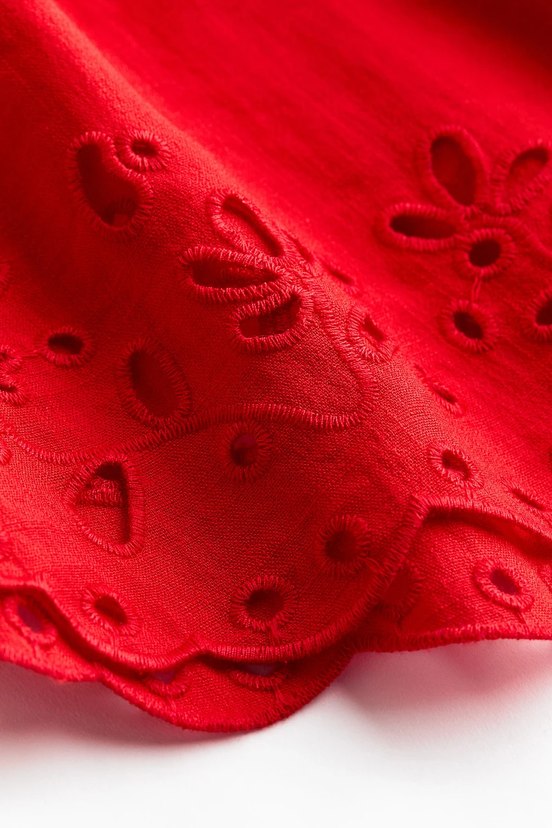 Shorts with Eyelet Embroidery