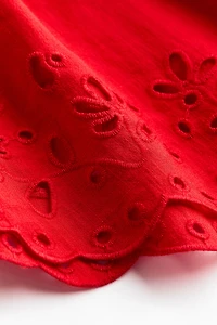 Shorts with Eyelet Embroidery