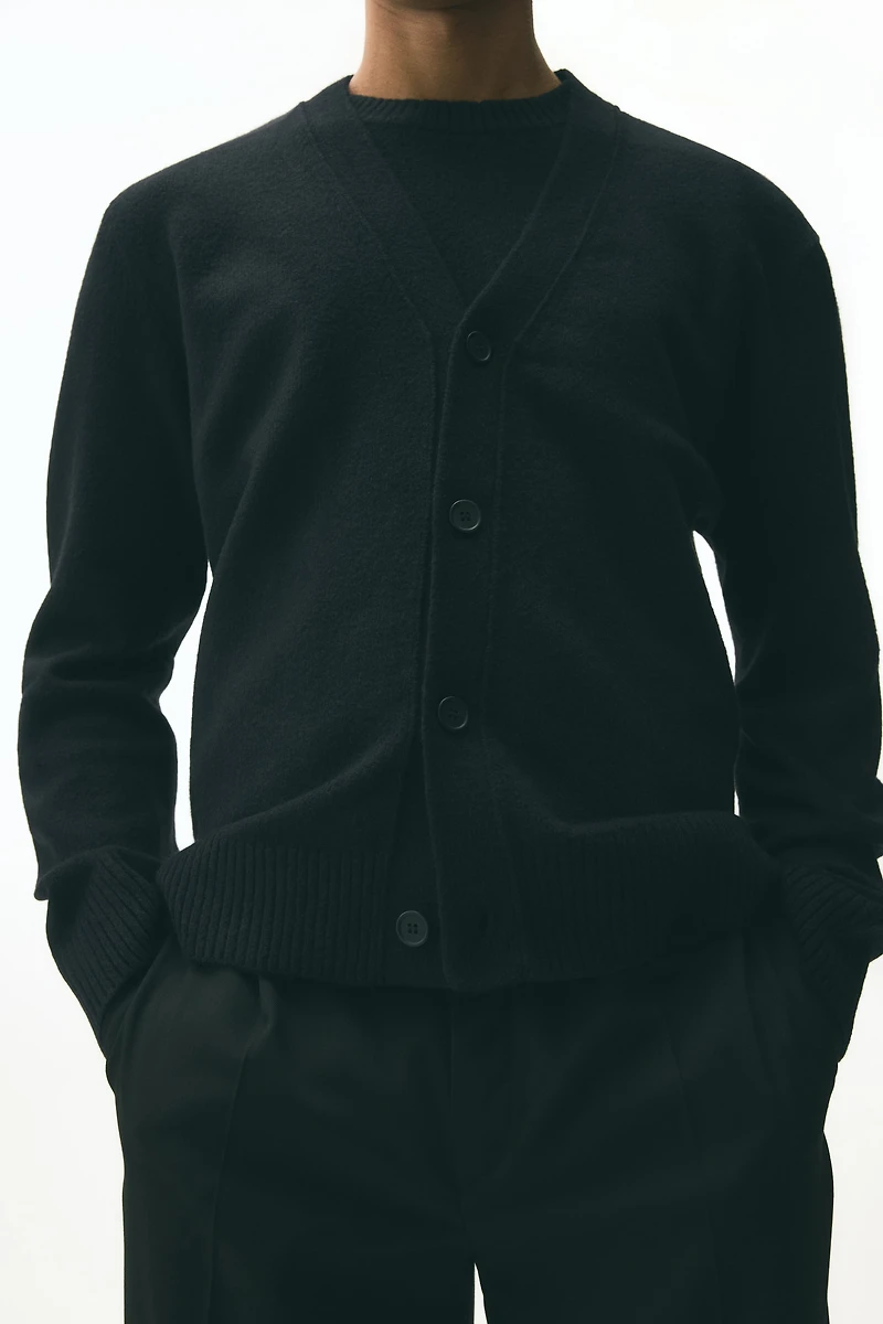 Regular-Fit Brushed Cardigan