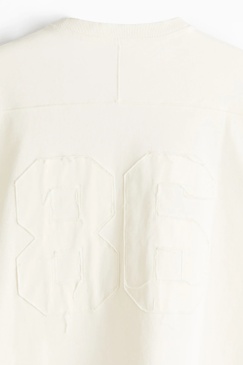 Oversized Motif-Detail Cotton T-Shirt