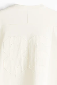 Oversized Motif-Detail Cotton T-Shirt