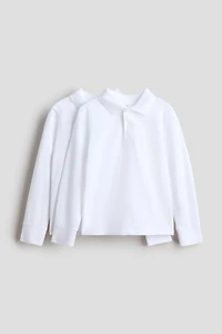 2-pack Long-sleeved Polo Shirts