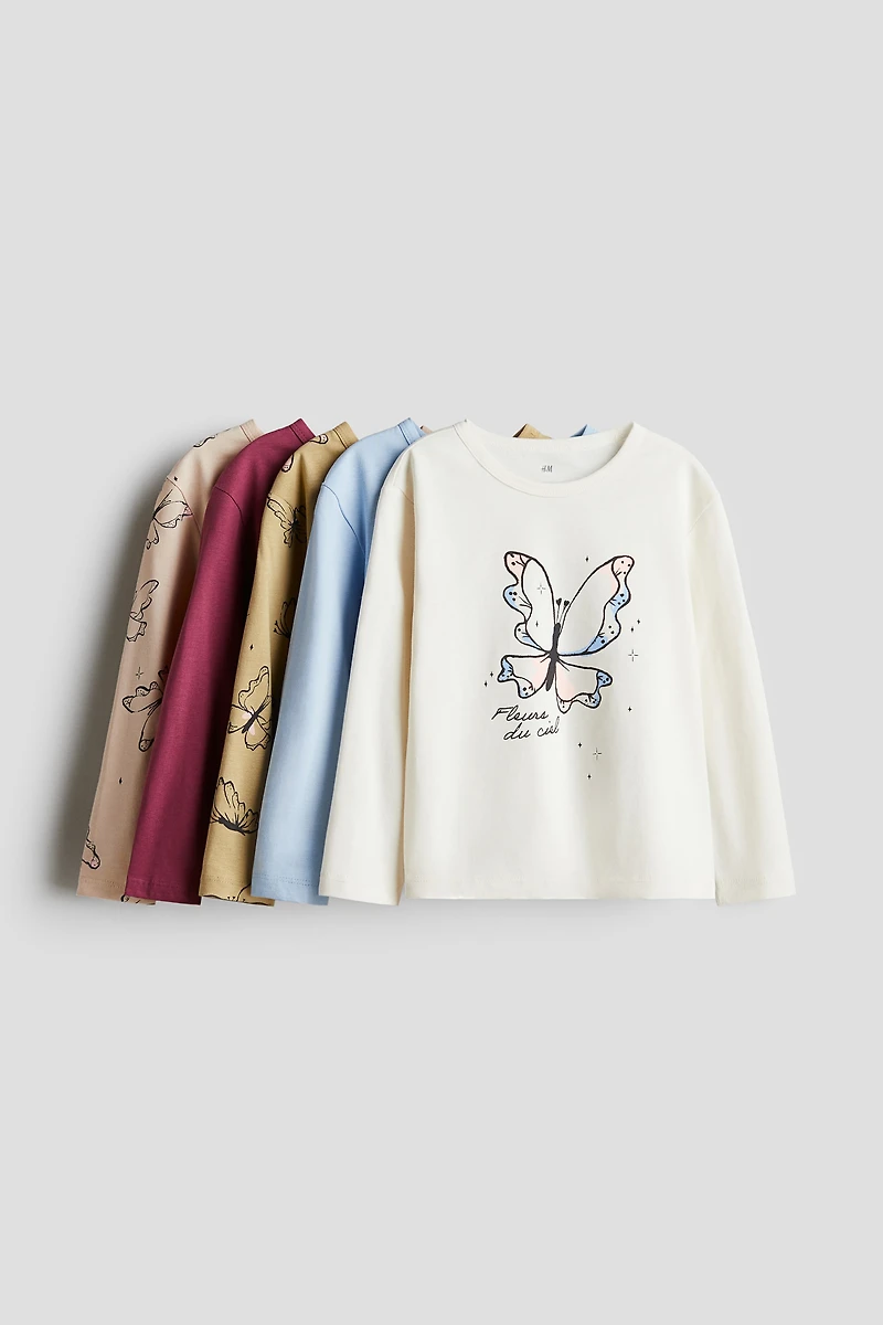 Lot de 5 hauts en jersey coton
