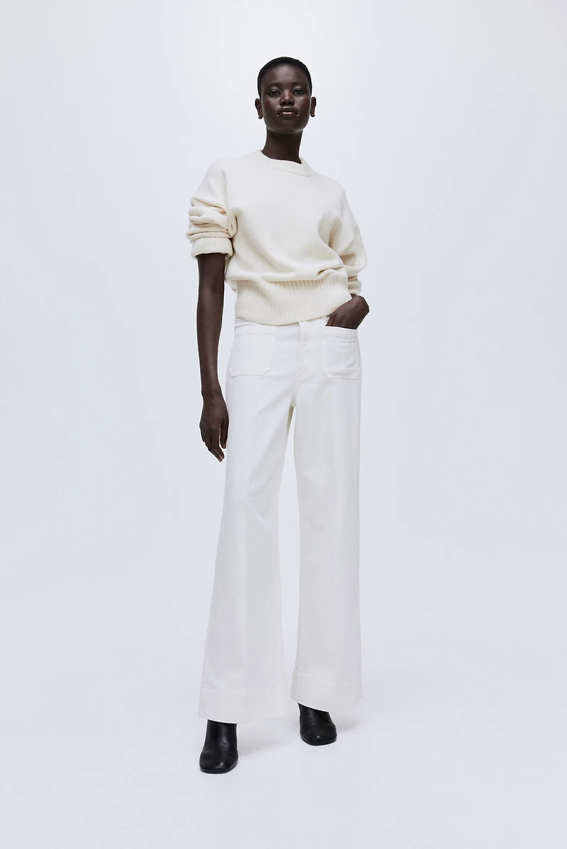 Jean large taille haute