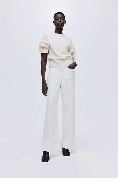 Jean large taille haute