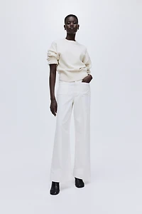 Jean large taille haute