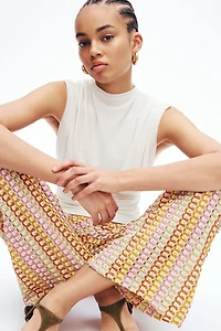 Crochet-Look Pants