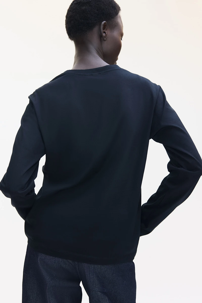 Long-Sleeved Cotton Top