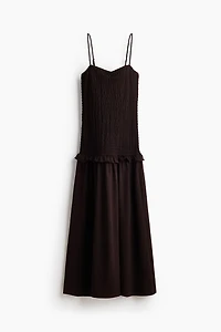 Smocked-Bodice Strappy Dress
