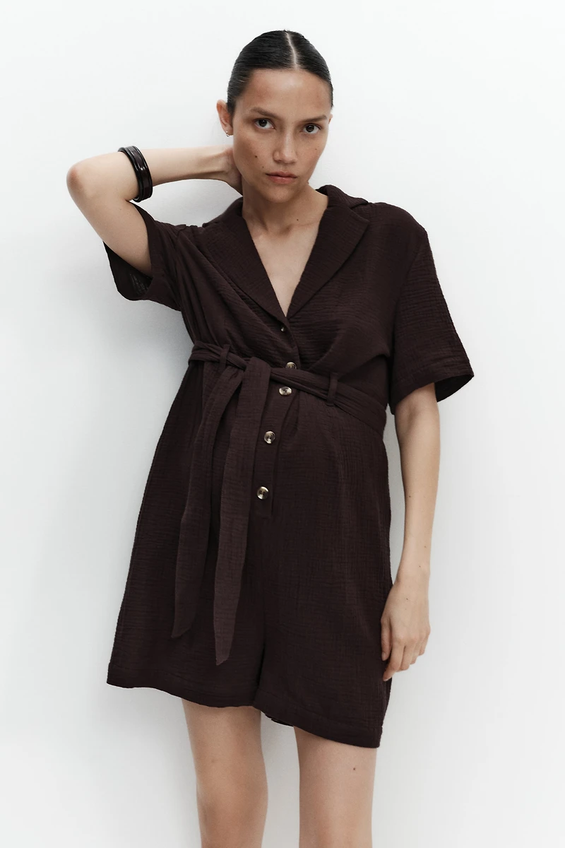 MAMA Combi-short en mousseline de coton