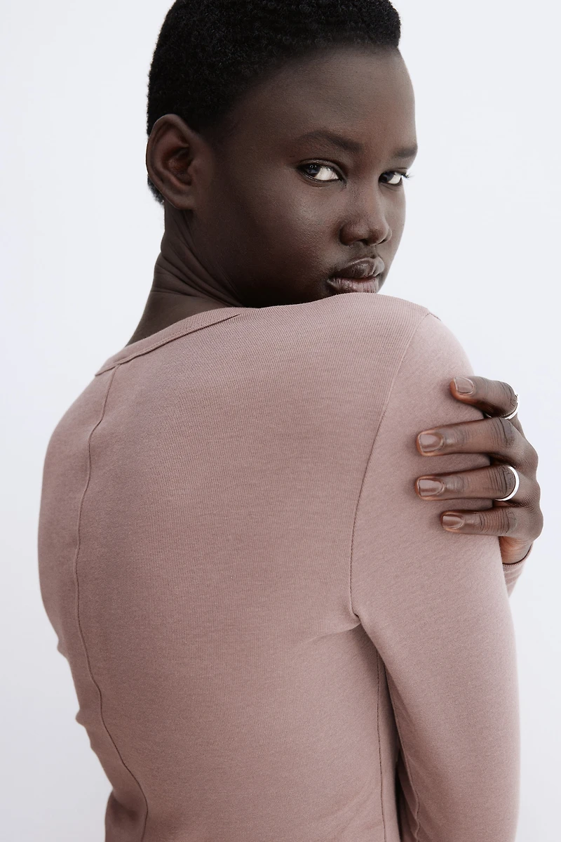 Haut à manches longues en jersey