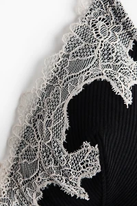 Padded Lace-Trimmed Soft-Cup Bra