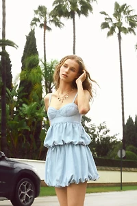 Denim Bustier-Style Top