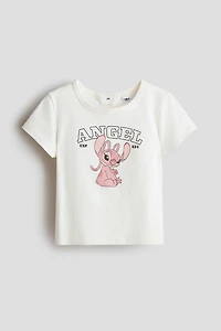 Cotton Top with Printed Motif