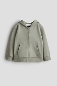 Hooded Cotton Sweatshirt Jacket