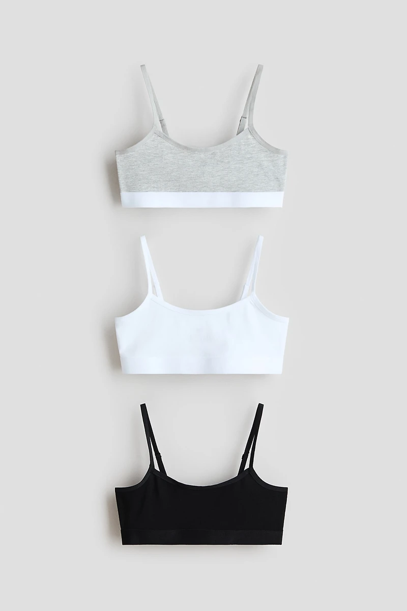 Lot de 3 brassières en coton