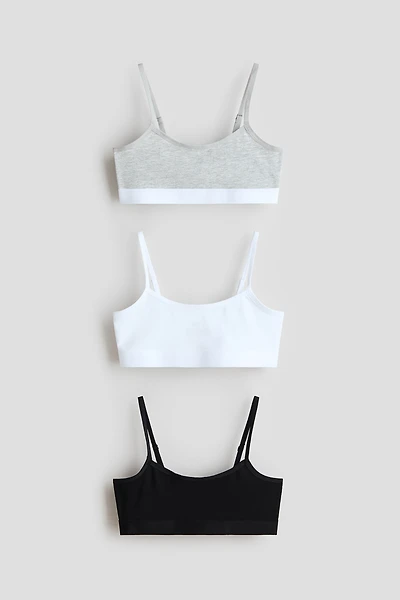 Lot de 3 brassières en coton