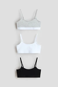 Lot de 3 brassières en coton