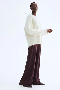 Rhinestone-Embellished Jersey Pants