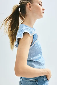 Textured Jersey Top