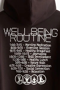 Loose Fit Printed Hoodie