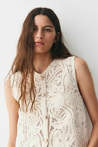 Crochet-Look Vest