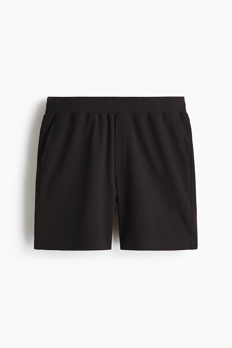 Textured jersey shorts