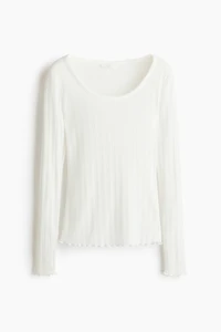 Haut en jersey pointelle