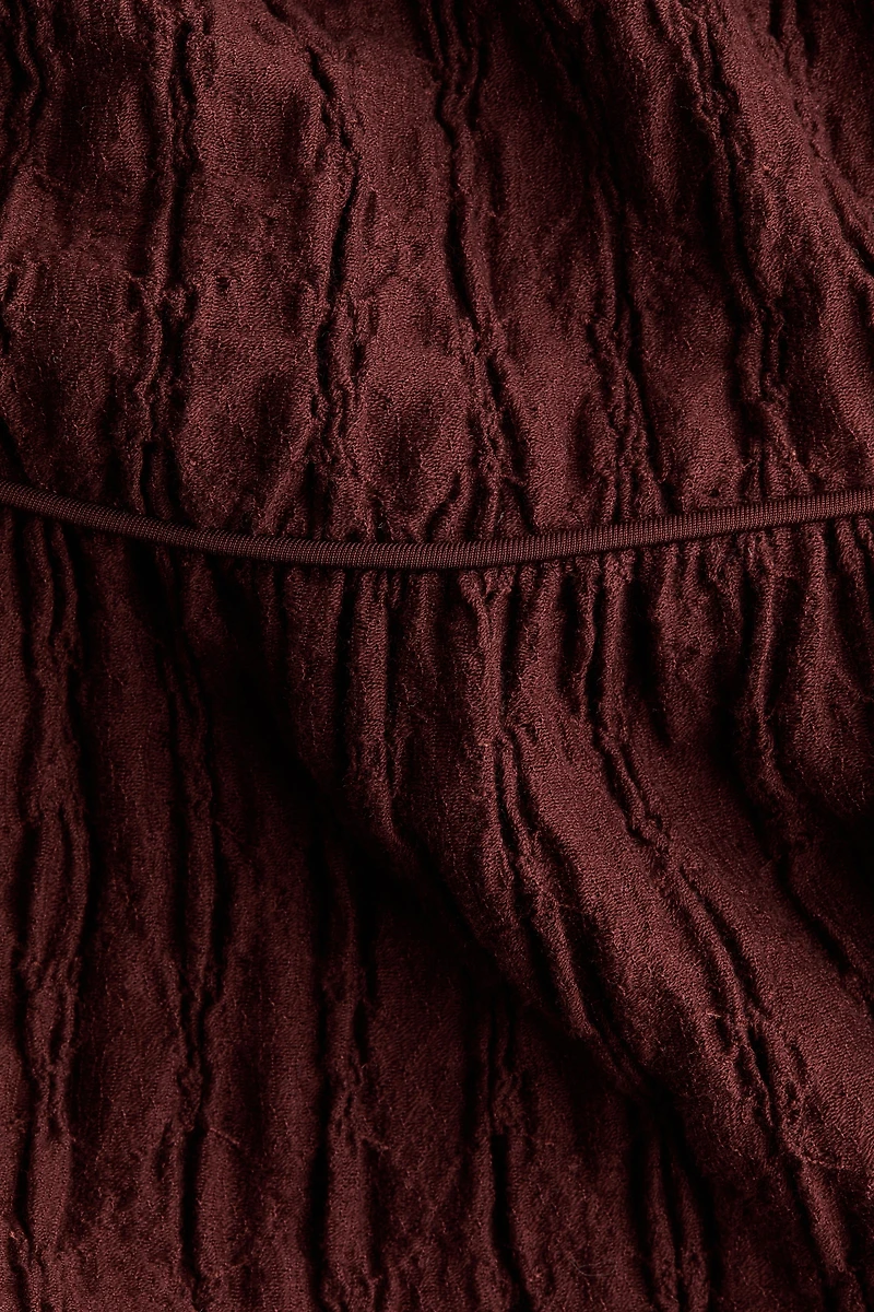 MAMA Textured Jersey Midi Skirt